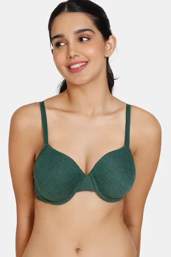 Buy Zivame Colour Crazy Padded Wired 3/4th Coverage T-Shirt Bra - Botanical Garden
